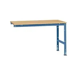 Manuflex Ansatztisch UNIVERSAL Standard, Tischplatte Multiplex, 1500x1000, brillantblau