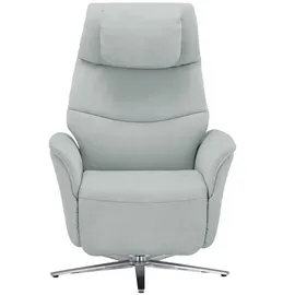 HIMOLLA Fernsehsessel 7051 Leder 74 x 113 x 86 cm Blau mit Kopfteil