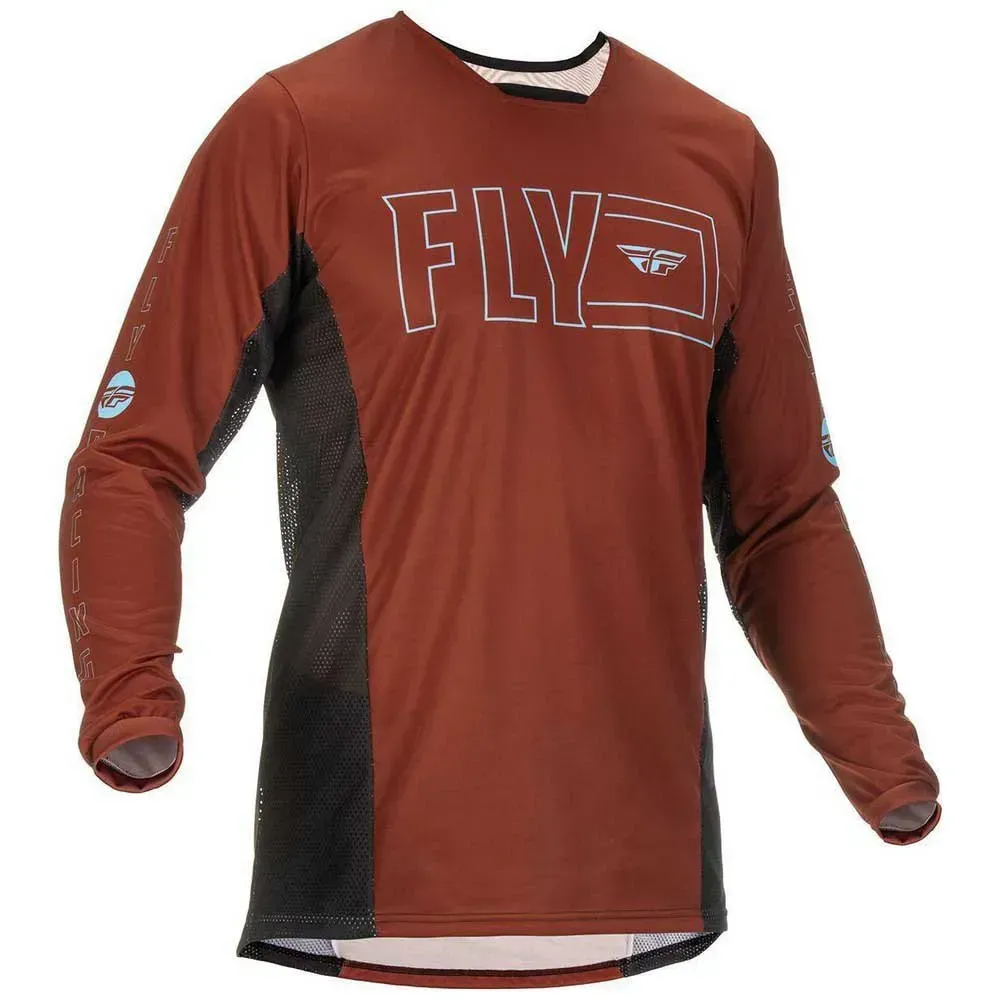 Fly Racing Mx Kinetic Fuel Langarm-trikot - Rust / Black - S
