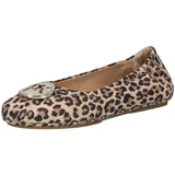 Peter Kaiser "Peter Kaiser Ballerinas Leder", Damen, Gr. 38,5, braun (leopard), Leder, Schuhe Ballerina