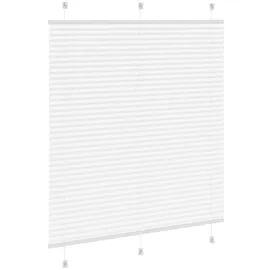 vidaXL Plissee Weiß 115x150 cm Stoffbreite 114,4 cm Polyester