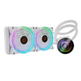 Noua Siberus TR241 ARGB Weiß, CPU-Flüssigkeitskühlung, TDP 200 W, Infinity Mirror, 2 leise, PWM ARGB Lüfter, Universal LGA 1200 115x 1366 2066 AM5 AM4 AM3