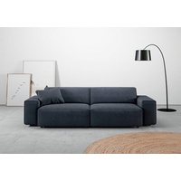 andas Big-Sofa »Glimminge auch in Breitcord, Feincord + Easy care-Bezug,«, besondere Kedernähte Zierkissen blau