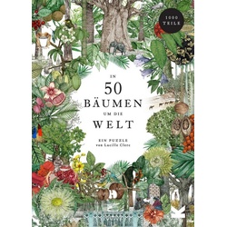 Laurence King Puzzle In 50 Bäumen um die Welt, 1000 Puzzleteile