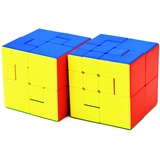 Tropibed Speed Cube Set, [2er Pack] Marionette Zauberwürfel Set I und II, 3x3 Kreative Magic Cube Aufkleberlos 3D Puzzle Würfel Spielzeug für Kinder, MF0016