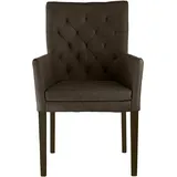 Home Affaire "Colorado", braun (braun, wenge), B:60cm H:94,5cm T:60cm, Polyester, Stühle, Gestell aus Massivholz