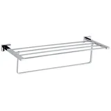 Brillantbad BASA Handtuchablage Messing Chrom 585x140x210 mm für Bad & WC >> zum Bohren