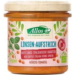 Allos - Roter Linsen-Aufstrich Italienische Kräuter 140 g