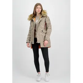 Alpha Industries Winterjacke ALPHA INDUSTRIES "N-3B VF 59 Vintage Fit W", Damen, Gr. XS, beige (vintage sand), Obermaterial: 100% Nylon. Futter: 100% Nylon. Füllung: 100% Polyester, Jacken Winterjacke