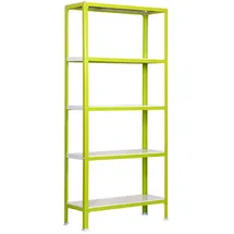 Proregal Wohnregal Living Koala Metal mit 5 Fachböden HxBxT 180 x 80 x 30 cm Fachlast 150 kg Grün/Weiß