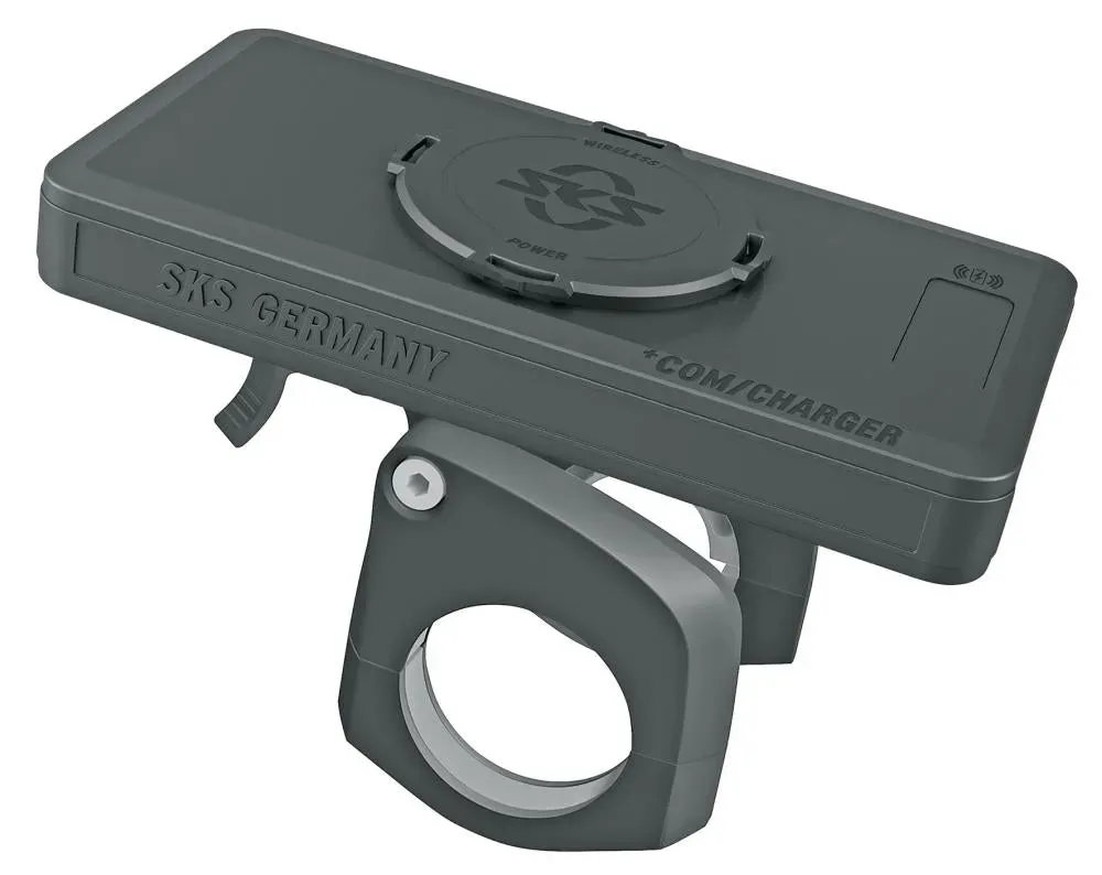 SKS COMPIT+ Power: Smartphone-Halterung mit 10.000 mAh Powerbank, kabellosem Laden, Fast Charging, für Lenker Ø 22,235 mm, ideal für E-Bikes mit Mitteldisplay SKS COMPIT+ Power: Smartphone-Halterung mit 10.000 mAh Powerbank, kabellosem Laden, Fast Charging, für Lenker Ø 22,235 mm, ideal für E-Bikes mit Mitteldisplay