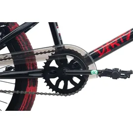 chilliz BMX Freestyle 20 Zoll XB.02 schwarz-rot Kinder Erwachsene V-Brake 360° Rotor - Schwarz