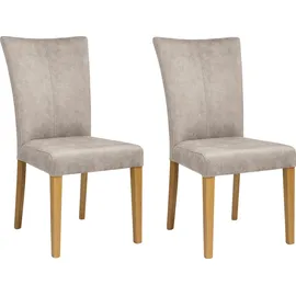 Home Affaire Esszimmerstuhl Aspen Polsterstuhl (Set, 2 St), Massivholzgestell, in vielen Bezugsqualitäten Landhaus weiß