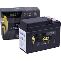 Intact Bike-Power GEL12-4A-BS. CTR4A-BS, 12V 2,5 Ah, 60 A (EN), Hochwertige GEL-Motorradbatterie mit 30% mehr Startleistung.
