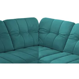 Lounge Collection Wohnlandschaft Mikrofaser 2-Sitzer türkis/petrol
