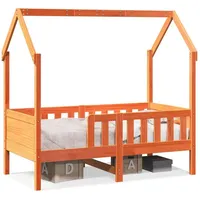 vidaXL Hausbett Wachsbraun 80 x 160 cm Kiefer massiv braun
