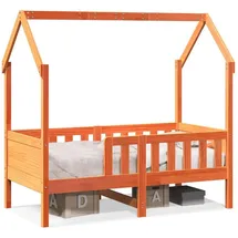 vidaXL Hausbett Wachsbraun 80 x 160 cm Kiefer massiv braun