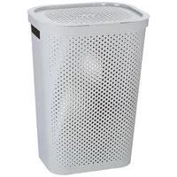 Curver Wäschekorb, 60 L, Quadratisch Rattan Grau