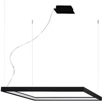 Sollux Lighting Pendelleuchte Hängelampe Designleuchte schwarz LED Wohnzimmerlampe Alu eckig