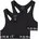 Mädchen Nkfshort Top 2p Noos Unterhose Black/Pack w Black 146 EU