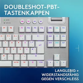 Logitech G915 X LIGHTSPEED TKL, Gaming-Tastatur, kabellos, Weiß