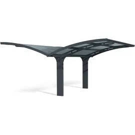 CANOPIA Doppelcarport Arizona Wave 5,80 x 5,00 m anthrazit inkl. UV-Schutz und witterungsbeständig