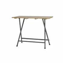 FUNSTAR Stehtisch 140 x 70 cm grau/beige klappbar