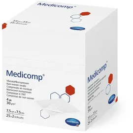 Hartmann Medicomp sterile Vliesstoffkompressen 7,5x7,5cm Mit 4 Falten 25 Stück
