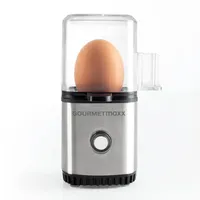 GOURMETmaxx Eierkocher für 1 Ei + Eipicker Schwarz