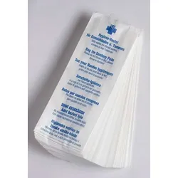 1000 Papierhygienebeutel, weiß, mehrsprachig bedruckt