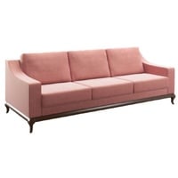 Casa Padrino Luxus Sofa Rosa / Dunkelbraun 225 x 100 x H. 77 cm - Wohnzimmer Sofa mit Schlaffunktion - Wohnzimmer Möbel - Luxus Möbel - Luxus Interior