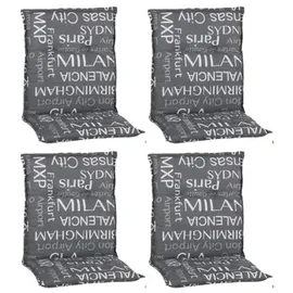 BEO Niederlehner Auflage 101 x 50 x 6 cm grau 4 St.