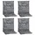 BEO Niederlehner Auflage 101 x 50 x 6 cm grau 4 St.
