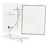 RÖSSLER Papier 22053701 - Briefpapiermappe Format18 Trauerpost weiß matt