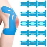 Tape Knie Vorgeschnitten Kinesiologie Kinesiotape Knieschoner Stabilisieren, Knietapes Stabilisierung Wiederverwendbar, 15 Stück Precut Muskel Patch für Knie Taping Band Vorgeschnittener Kniegelenk