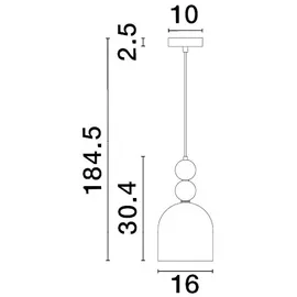 Nova Luce Murano 1-flg. Ø 16 cm mehrfarbig Glas