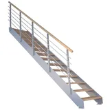 starwood treppen Wangentreppe Kos 106 cm Edelstahl/Holz/Metall