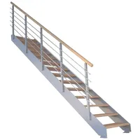 starwood treppen Wangentreppe Kos 106 cm Edelstahl/Holz/Metall