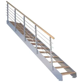 starwood treppen Wangentreppe Kos 106 cm Edelstahl/Holz/Metall