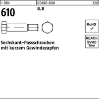 Reyher Sechskantpassschraube DIN 610 kurzem Gewindezapfen M20x 90 8.8