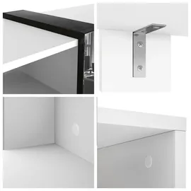 Vladon Couchtisch, Greige, Holzwerkstoff, 110.5x56.5x42 cm, Wohnzimmer, Wohnzimmertische, Couchtische