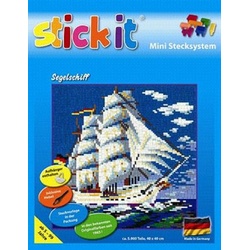 Stick it Steckpuzzle Segelschiff, 5000 Puzzleteile, Bildgröße: 40 x 40 cm