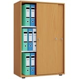 VCM my office Schiebetürenschrank XL Lona 913950 buche 2 Fachböden 70,0 x 37,0 x 110,0 cm