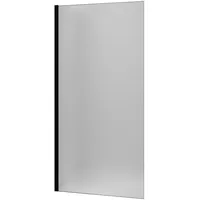 AICA Duschabtrennung 80x200cm Walk-in Schwarzrahmen Duschwand Duschtrennwand 10mm NANO Milchglas Mit Glasschutzfolie