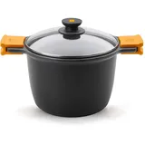 Bra Efficient | Hoher Topf, Aluminiumguss, Schwarz, 20 cm