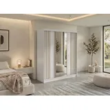 MKS Schiebetürenschrank DIANA 180 x 216 x 61 cm Weiß