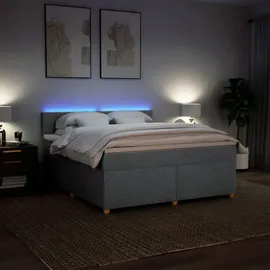 vidaXL Boxspringbett 180 x 200 cm Hellgrau