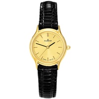 Dugena Damen-Armbanduhr 1626331 Vintage, Quarz, Edelstahl, Lederarmband, 3 bar