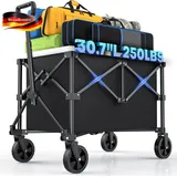 Klein  Bollerwagen Faltbar – Handwagen Mit Hartplastikrädern, 71,1 X 43,2 X 91,5