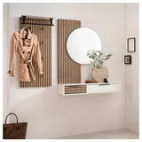 Lomadox LANSING-80 Garderobenset 3-teilig 80x40x200 weiß